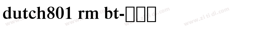 dutch801 rm bt字体转换